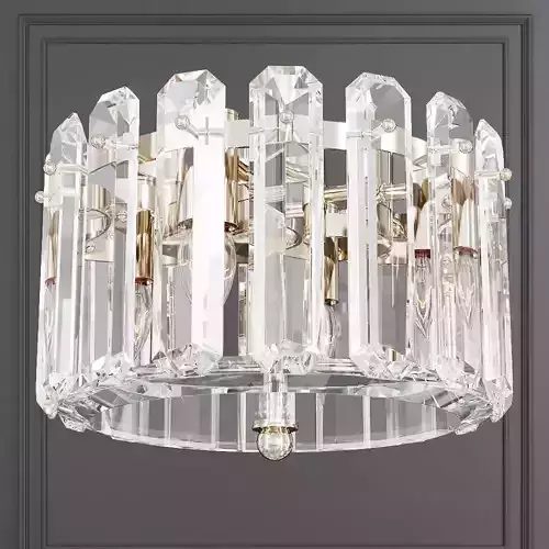 Restoration Hardware BONNINGTON SMALL FLUSH MOUNT Nickel