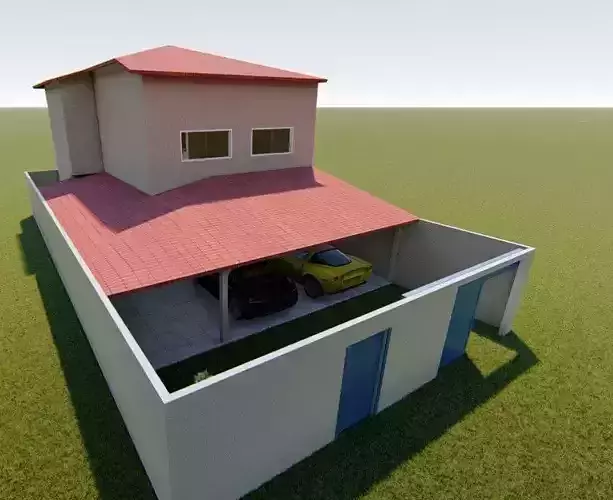 Modelo sobrado residencial - Residential townhouse model 