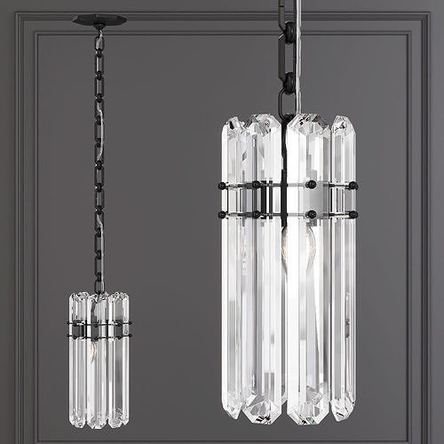 Restoration Hardware BONNINGTON SMALL PENDANT Black 3D model