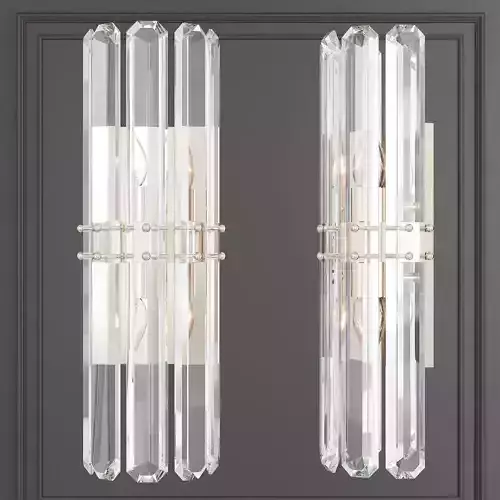 Restoration Hardware BONNINGTON TALL SCONCE Nickel