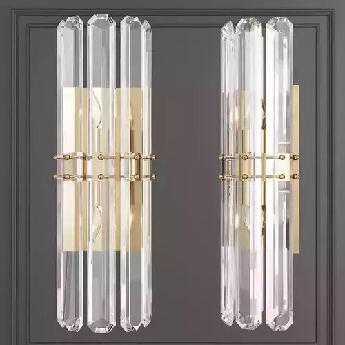 Restoration Hardware BONNINGTON TALL SCONCE Brass