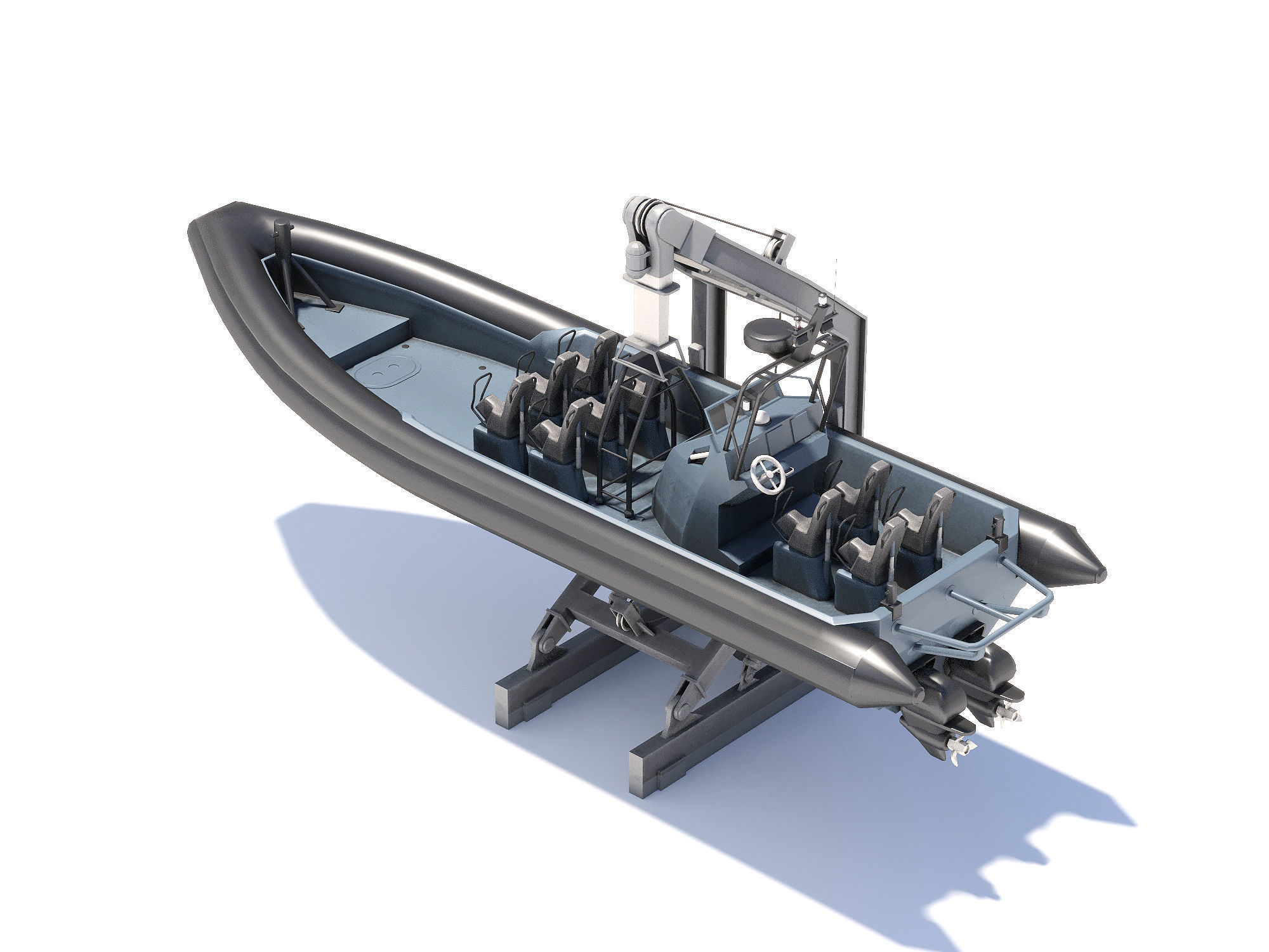 Military ship equipment asset Low-poly 3D model_10