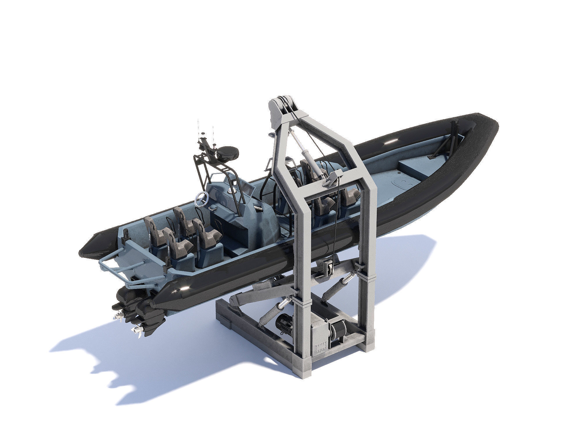 Military ship equipment asset Low-poly 3D model_9