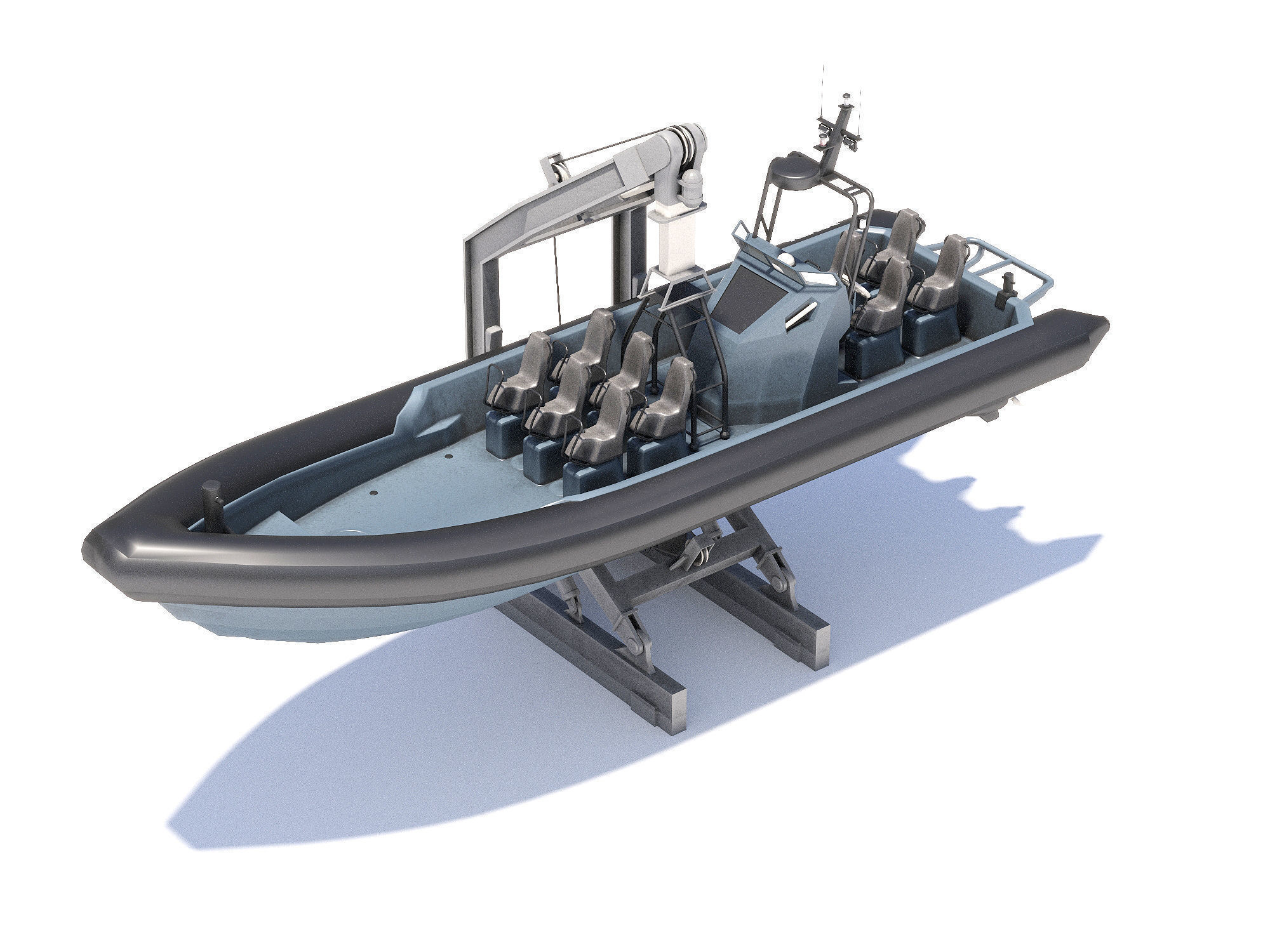 Military ship equipment asset Low-poly 3D model_5