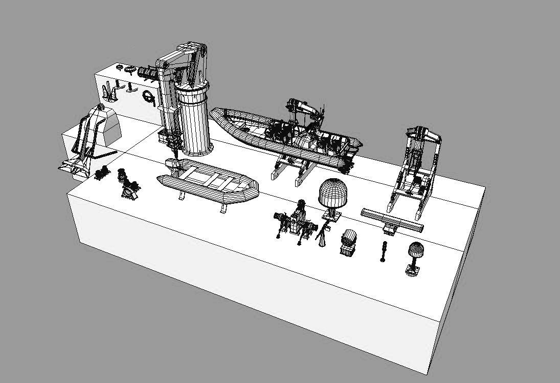 Military ship equipment asset Low-poly 3D model_12