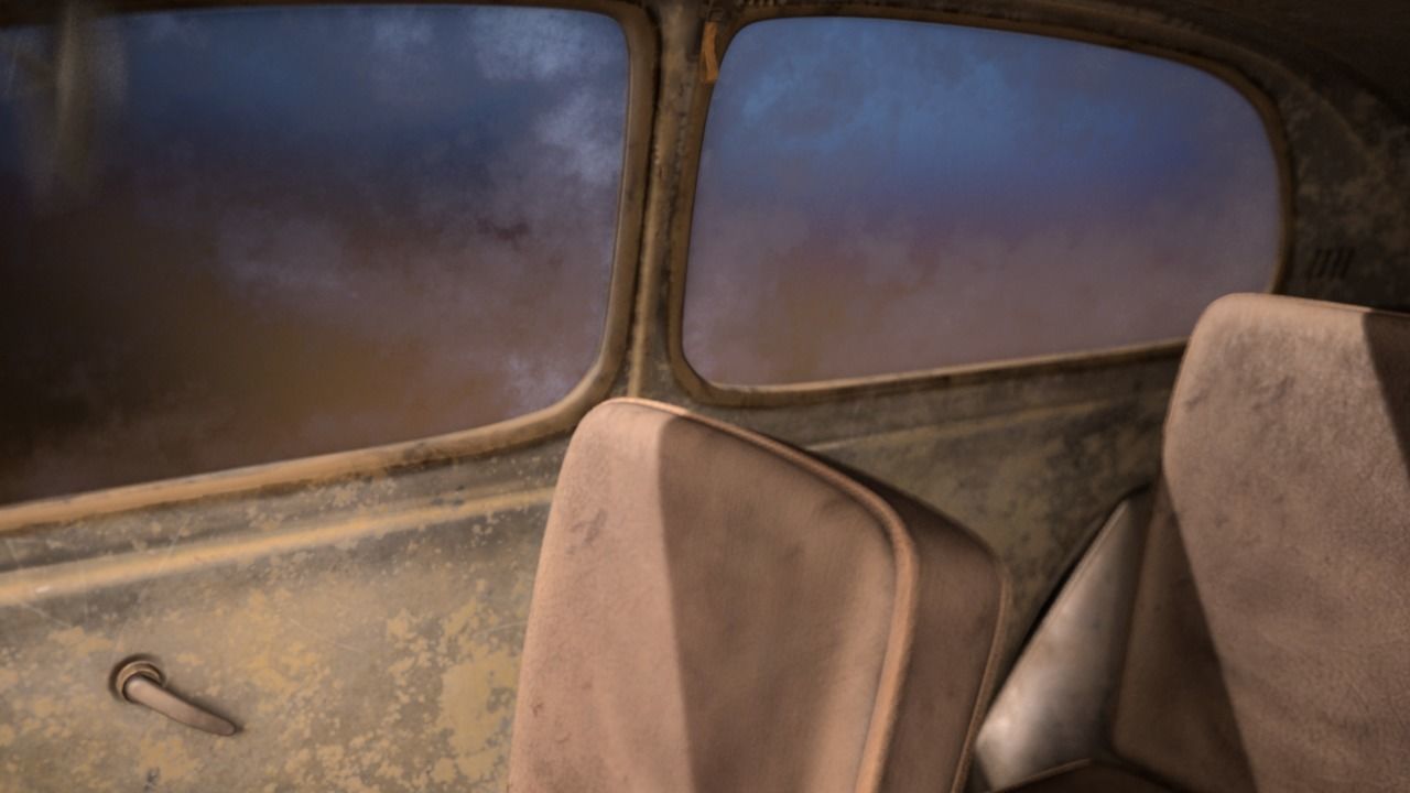 VW beetle Typ 87 Afrika Korps staff car WW2 Western desert Low-poly 3D model_12