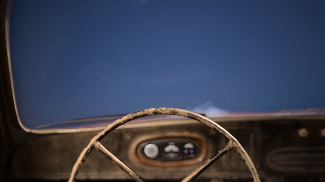 VW beetle Typ 87 Afrika Korps staff car WW2 Western desert Low-poly 3D model_9