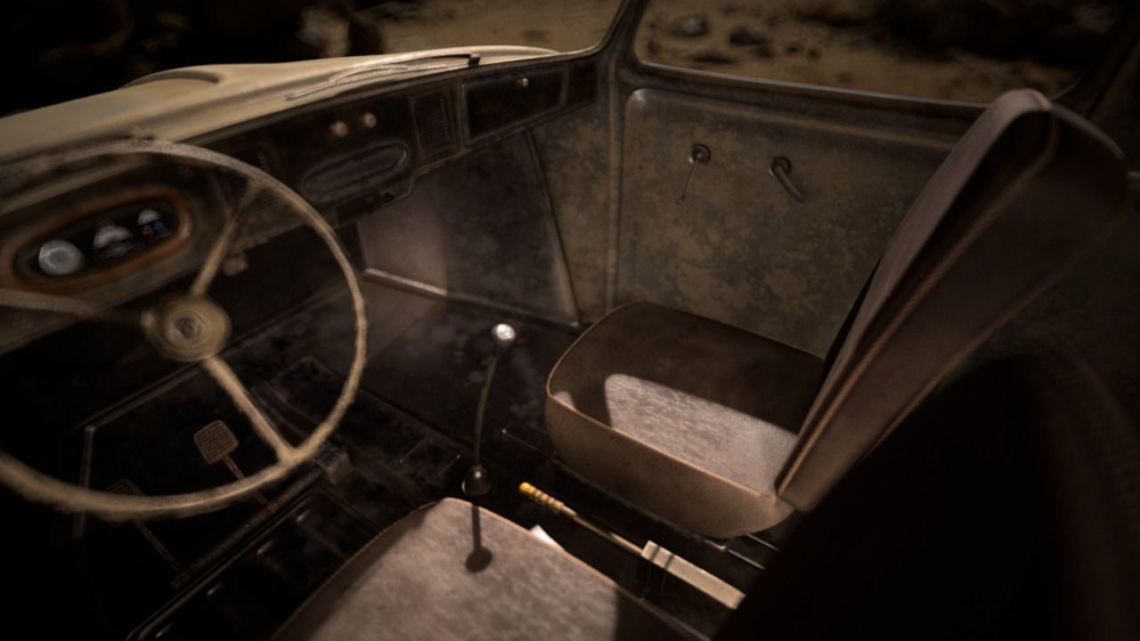 VW beetle Typ 87 Afrika Korps staff car WW2 Western desert Low-poly 3D model_11