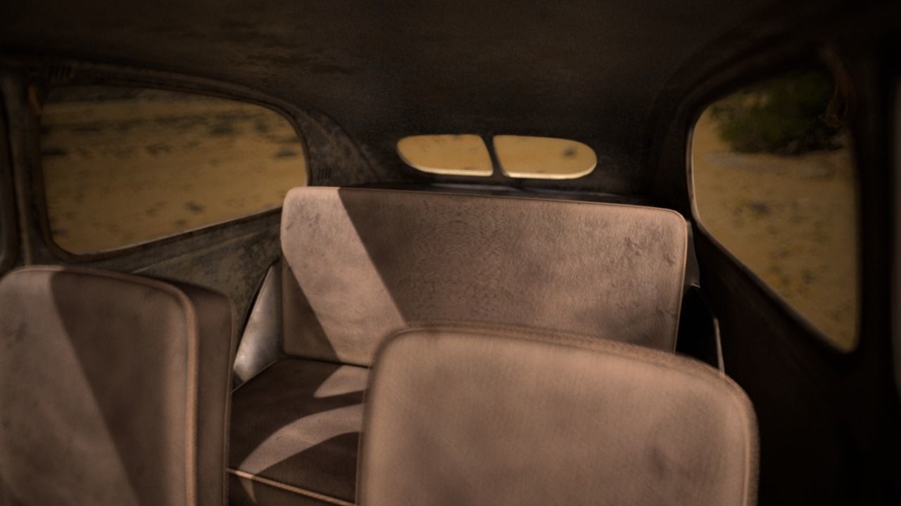 VW beetle Typ 87 Afrika Korps staff car WW2 Western desert Low-poly 3D model_14