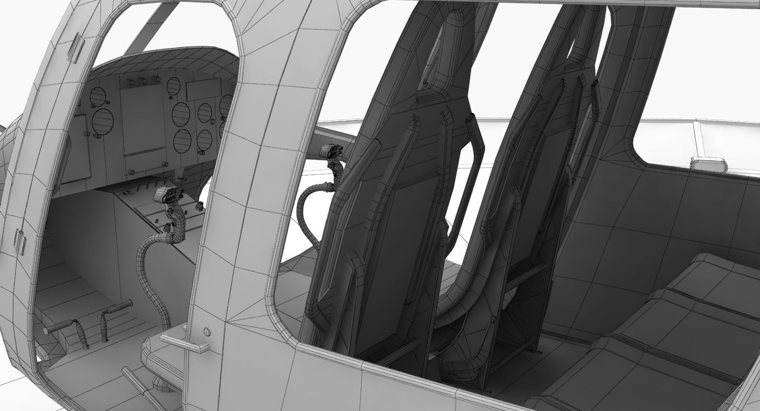 AS-350 Miami Dade Police Low-poly 3D model_23