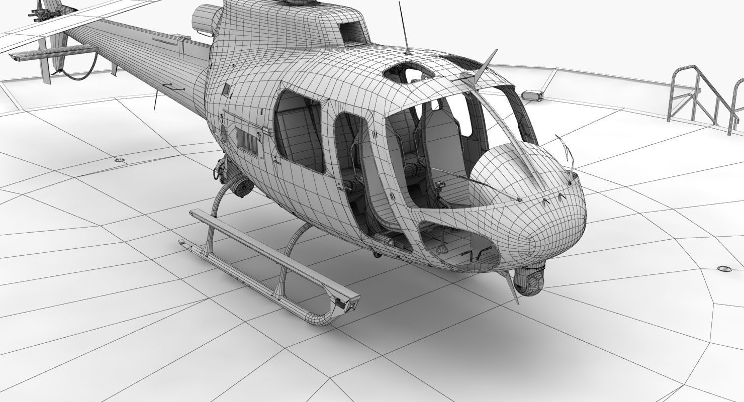 AS-350 Miami Dade Police Low-poly 3D model_19