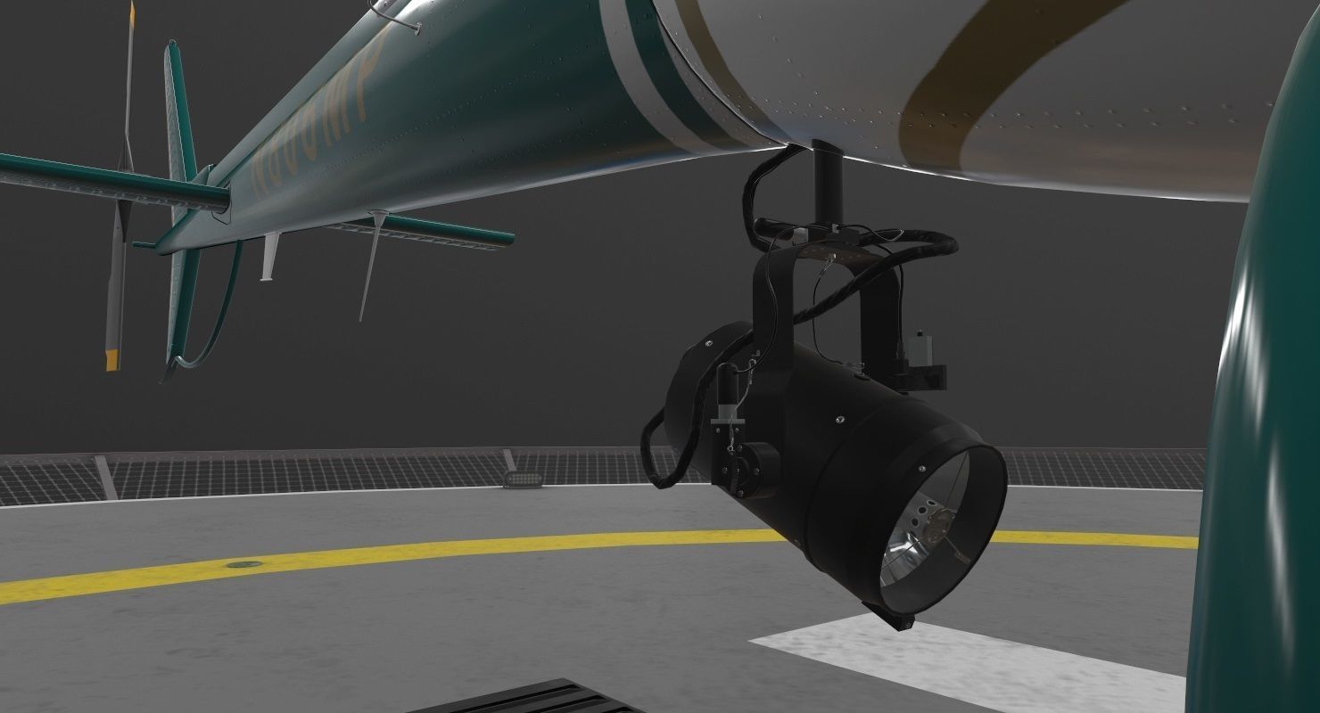 AS-350 Miami Dade Police Low-poly 3D model_8