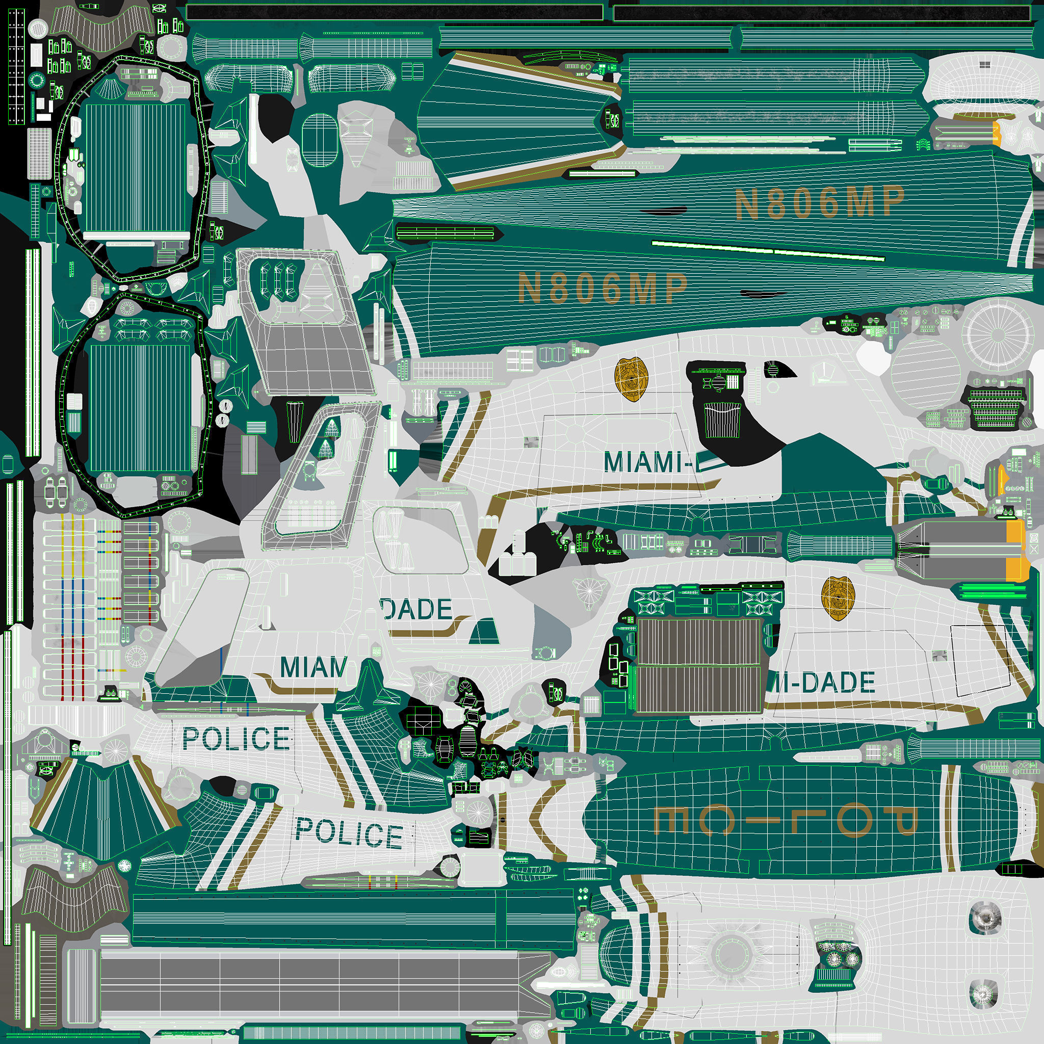 AS-350 Miami Dade Police Low-poly 3D model_17