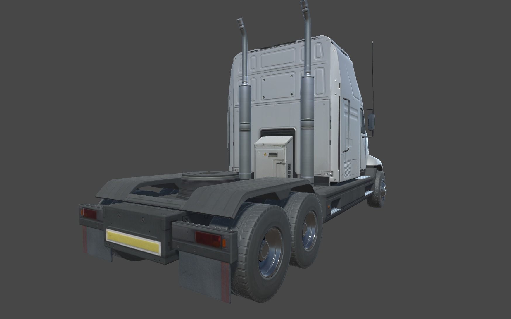 Semi Truck Low-poly 3D model_2