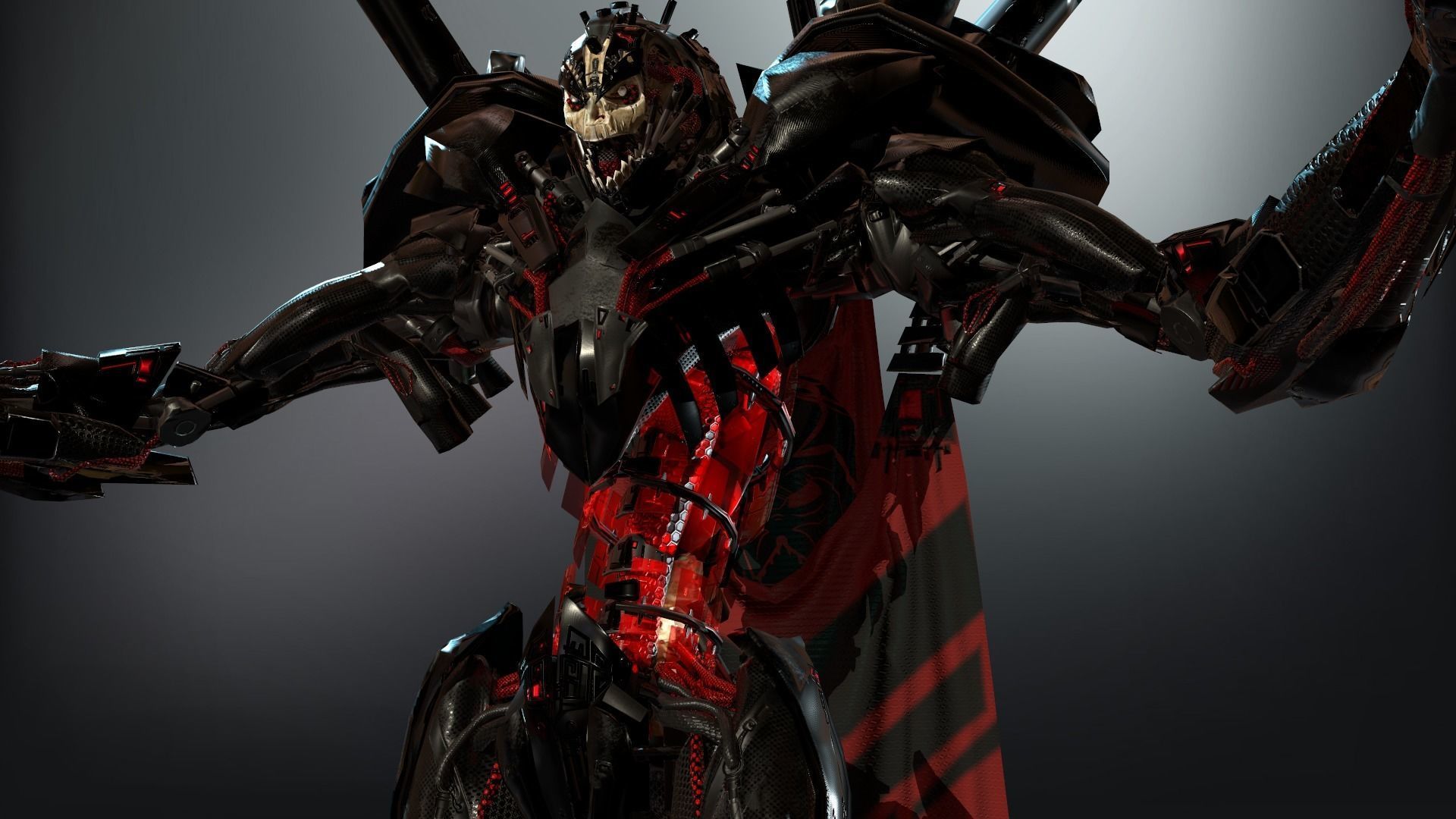 SpaceKnights demon with armor Low-poly 3D model_33