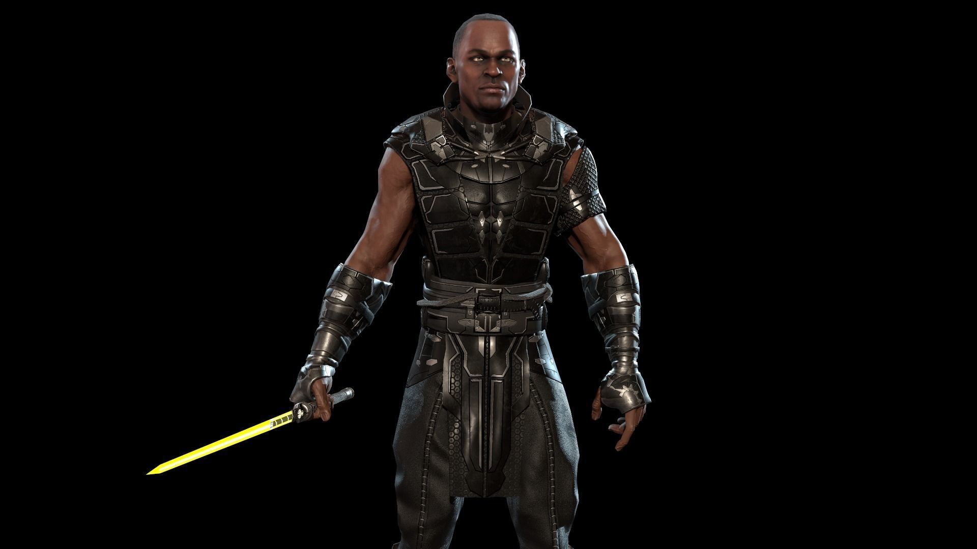 SpaceKnights demon with armor Low-poly 3D model_11