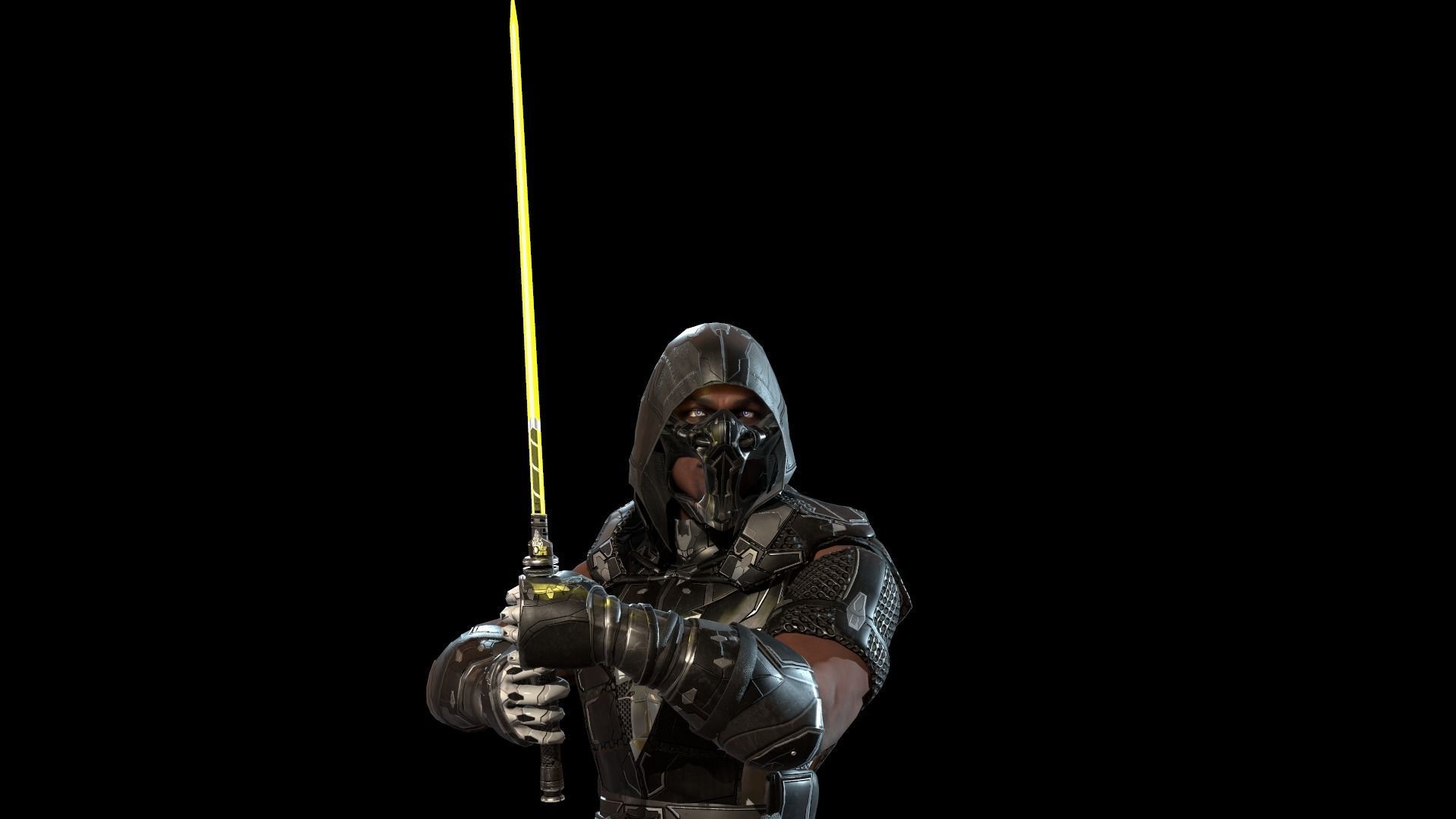 SpaceKnights demon with armor Low-poly 3D model_38