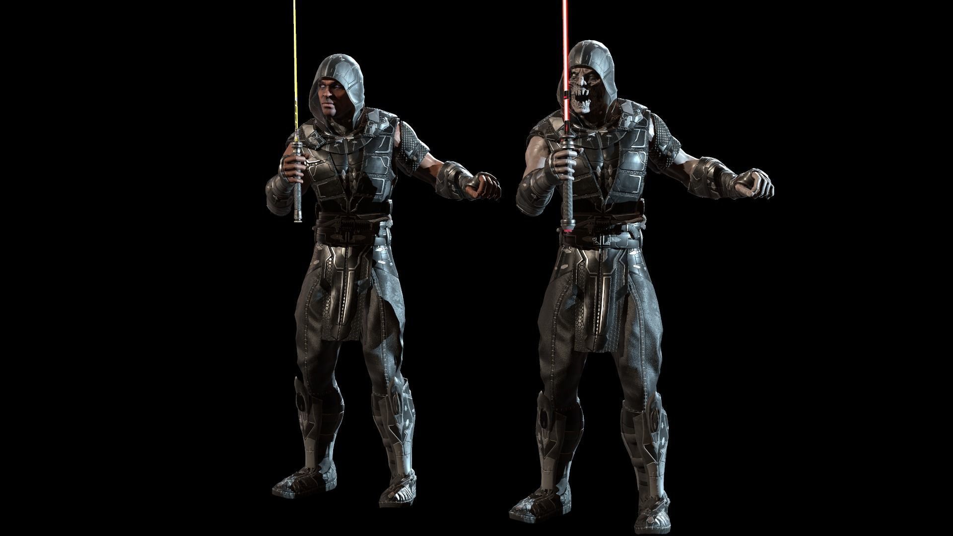 SpaceKnights demon with armor Low-poly 3D model_34