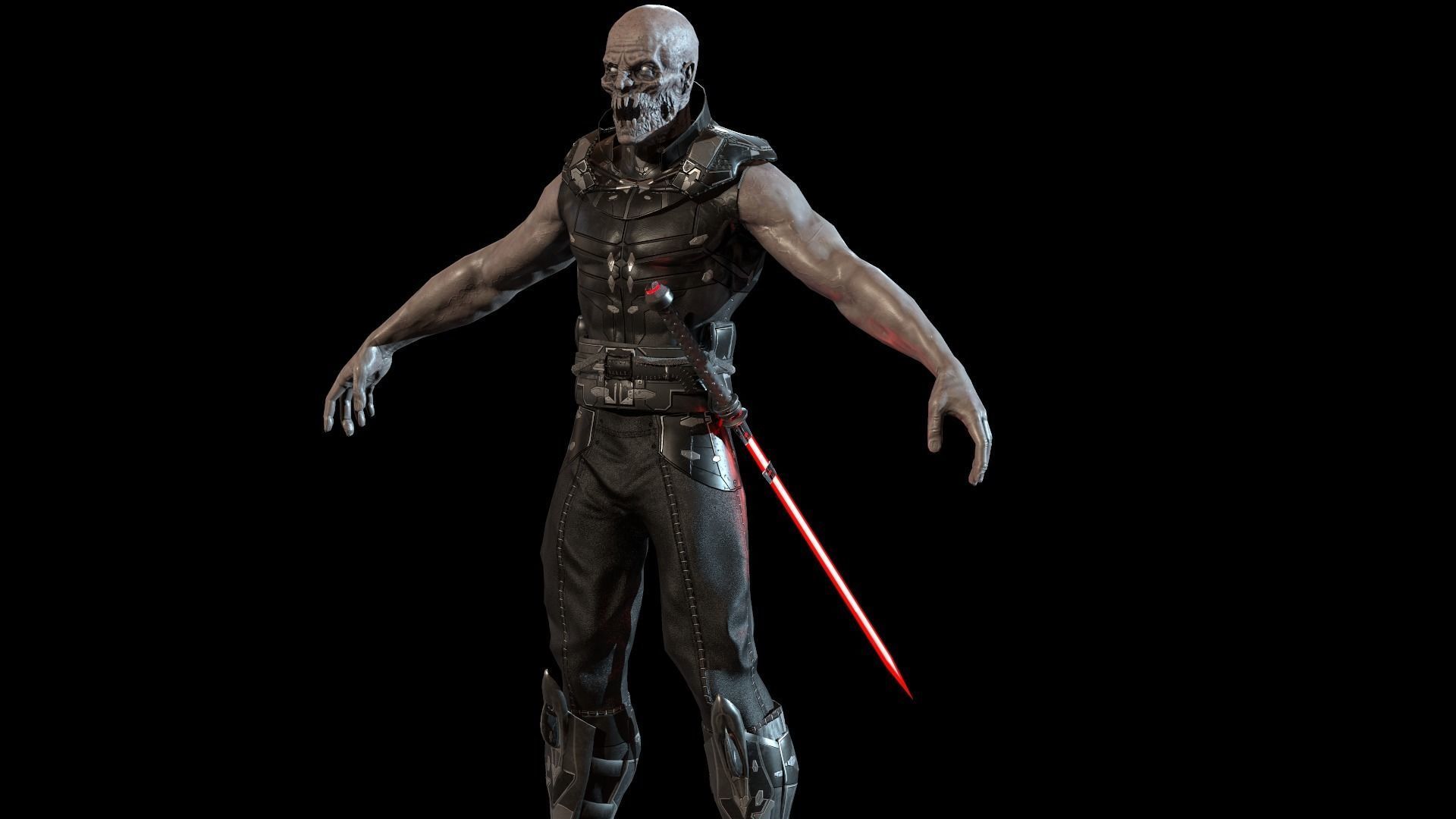 SpaceKnights demon with armor Low-poly 3D model_9