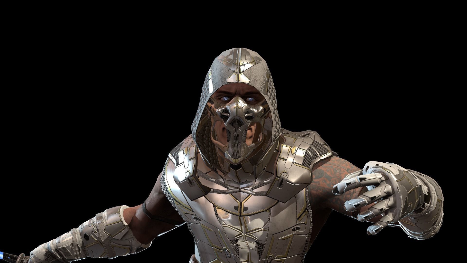 SpaceKnights demon with armor Low-poly 3D model_37