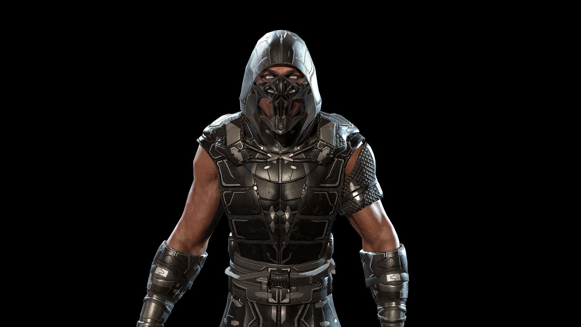 SpaceKnights demon with armor Low-poly 3D model_14