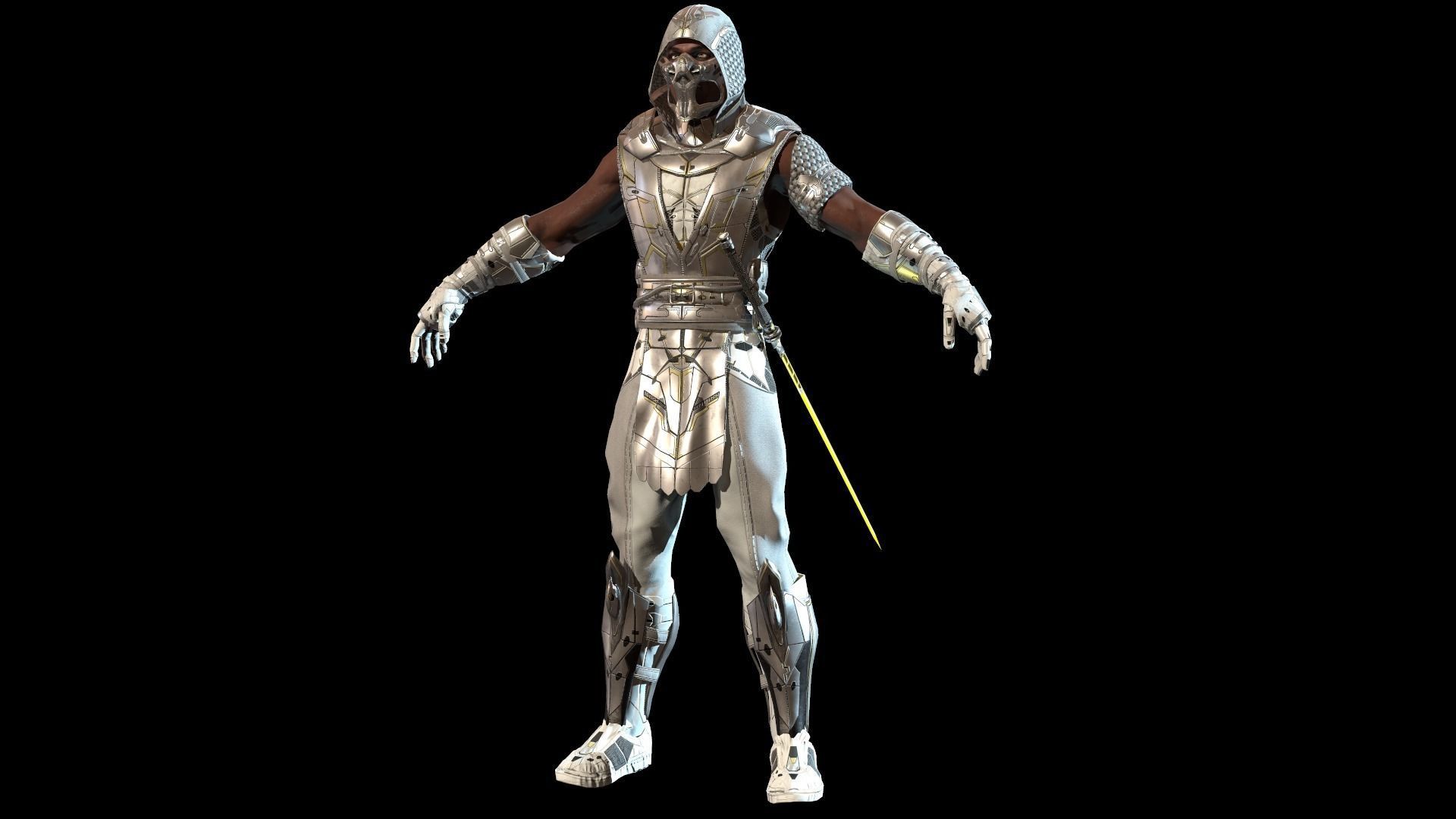 SpaceKnights demon with armor Low-poly 3D model_20