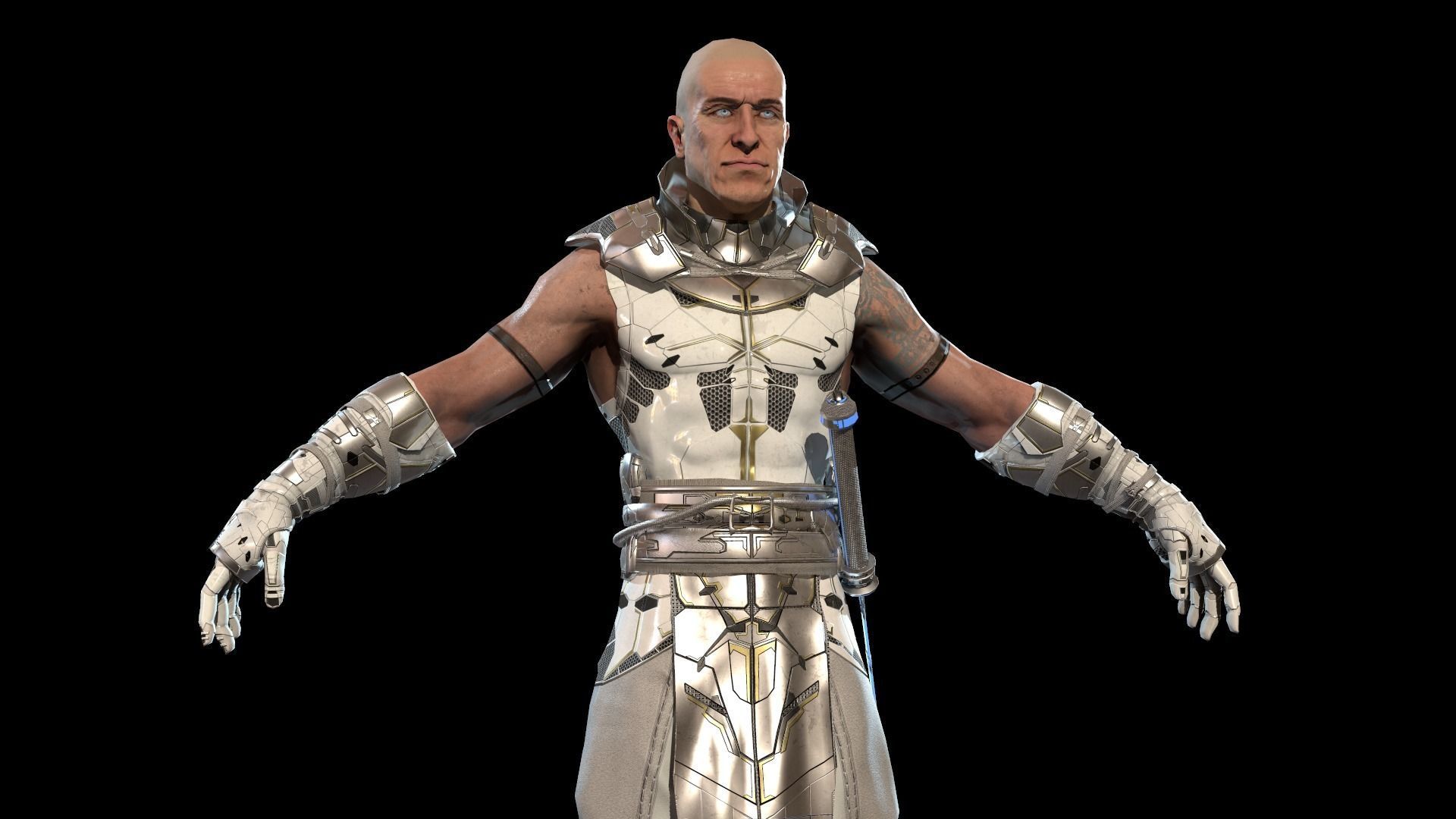 SpaceKnights demon with armor Low-poly 3D model_18