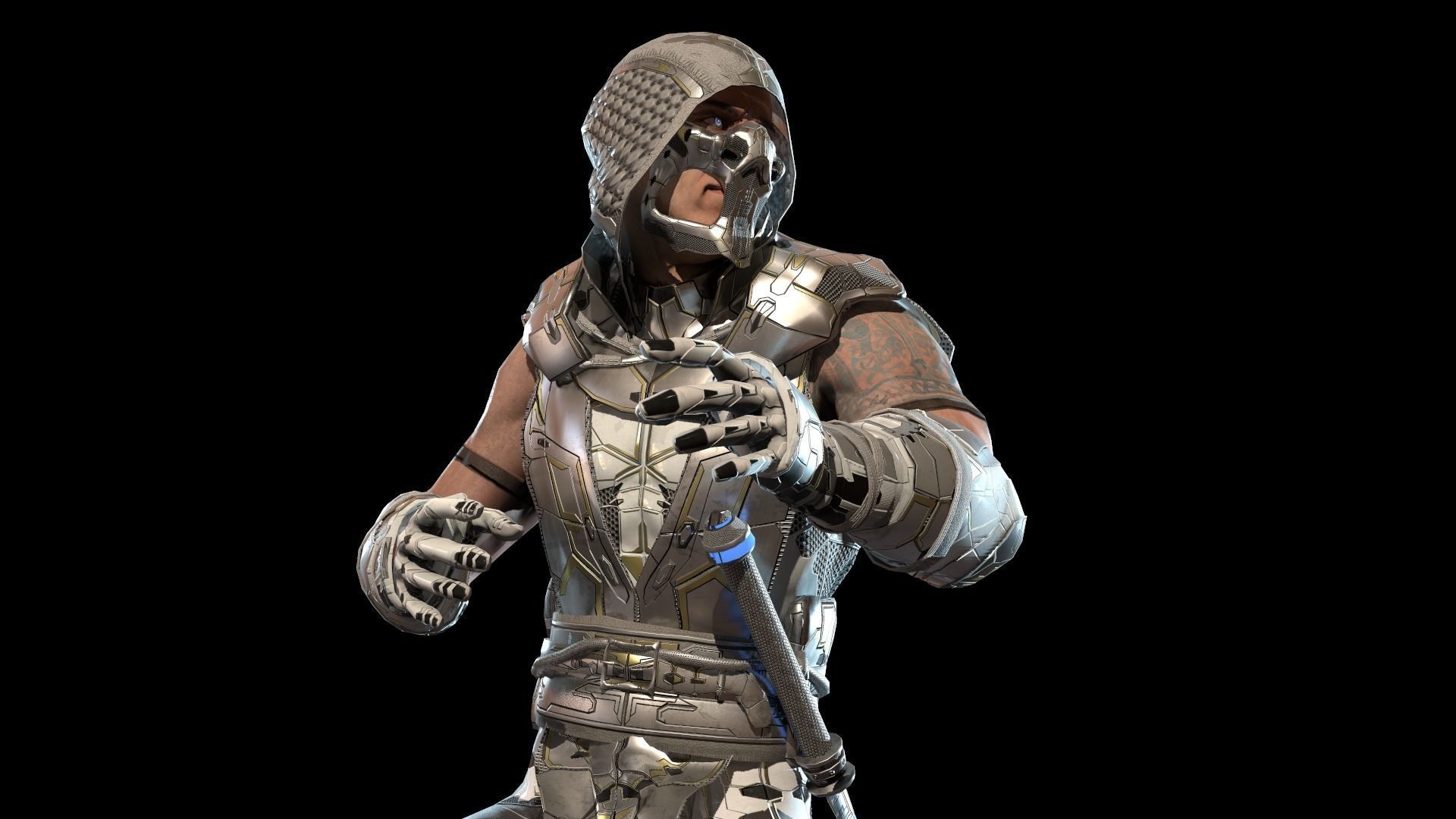 SpaceKnights demon with armor Low-poly 3D model_39