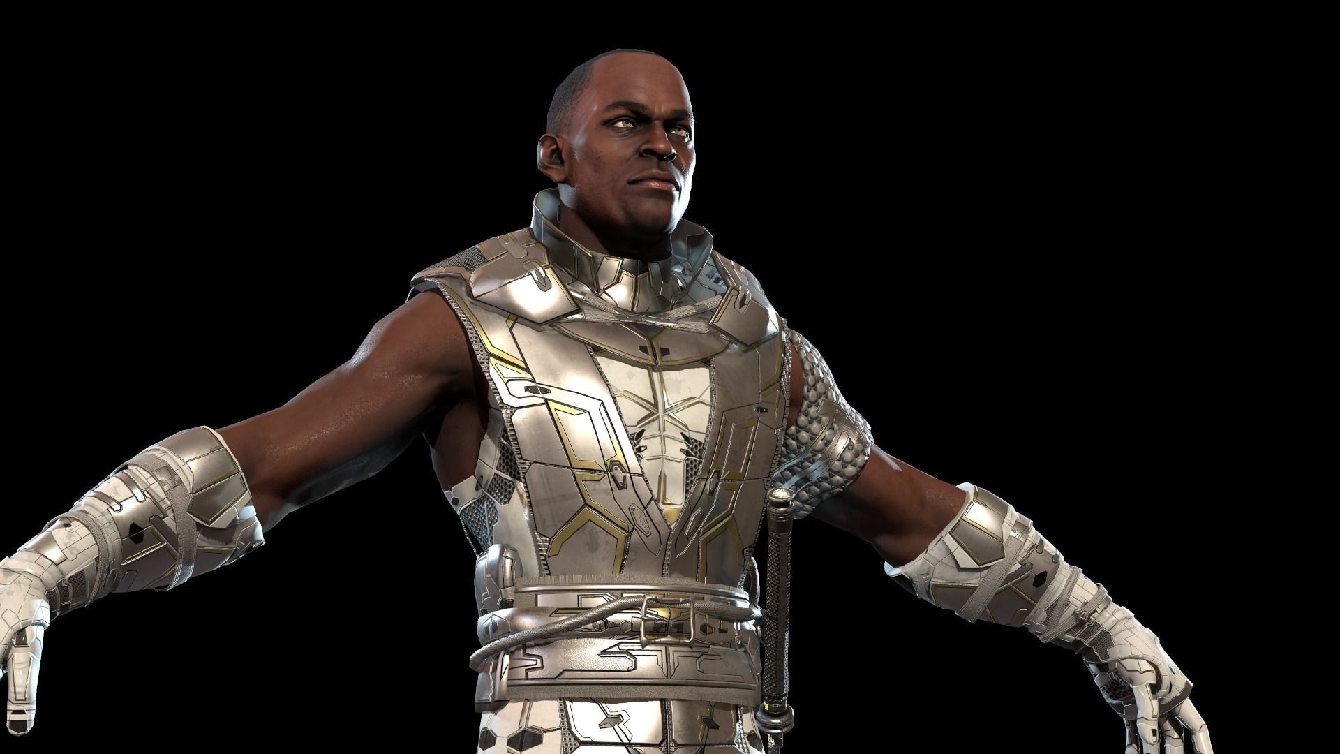 SpaceKnights demon with armor Low-poly 3D model_35