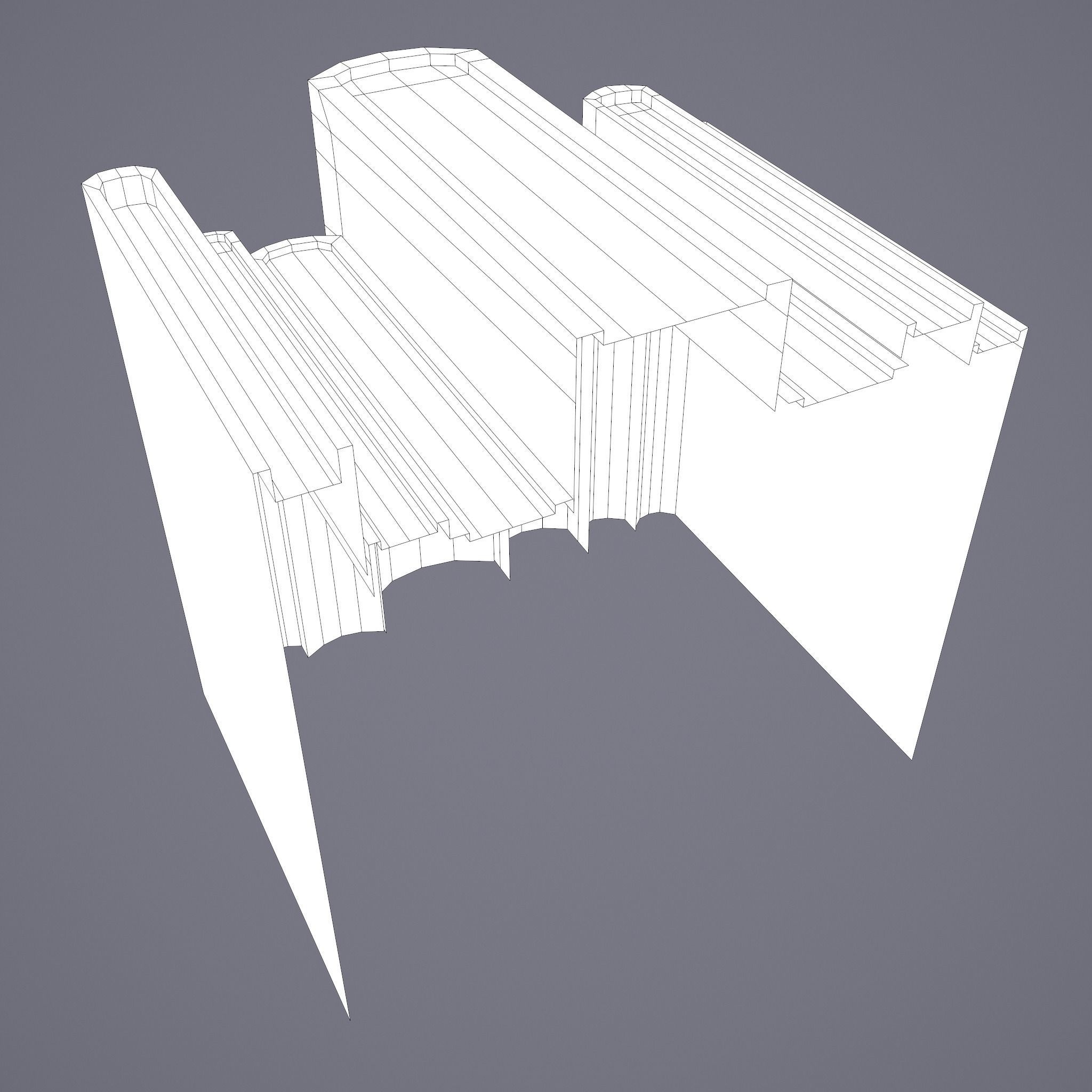 Medieval Books Row 3 Designs 1 2 and 3 3D Model Collection_41