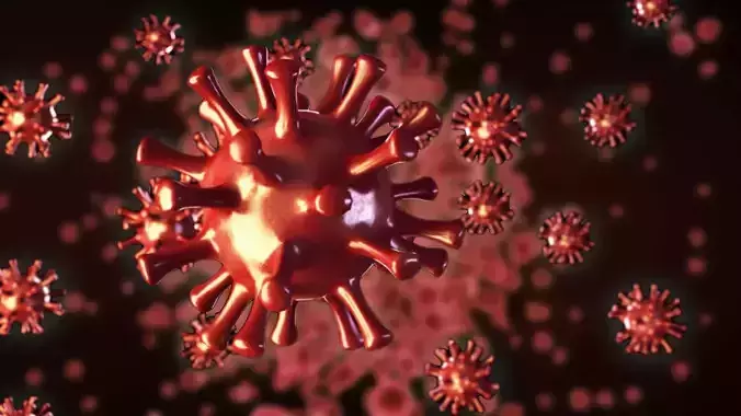 Corona Virus Low-poly 3D model