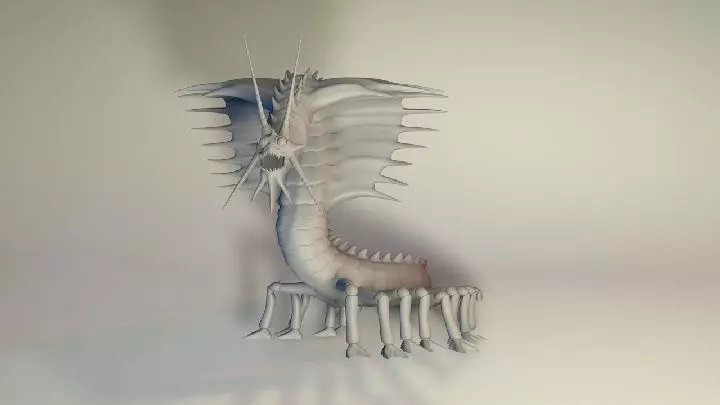 A centipede type creature 3D model_0