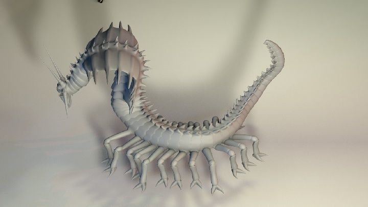 A centipede type creature 3D model_1