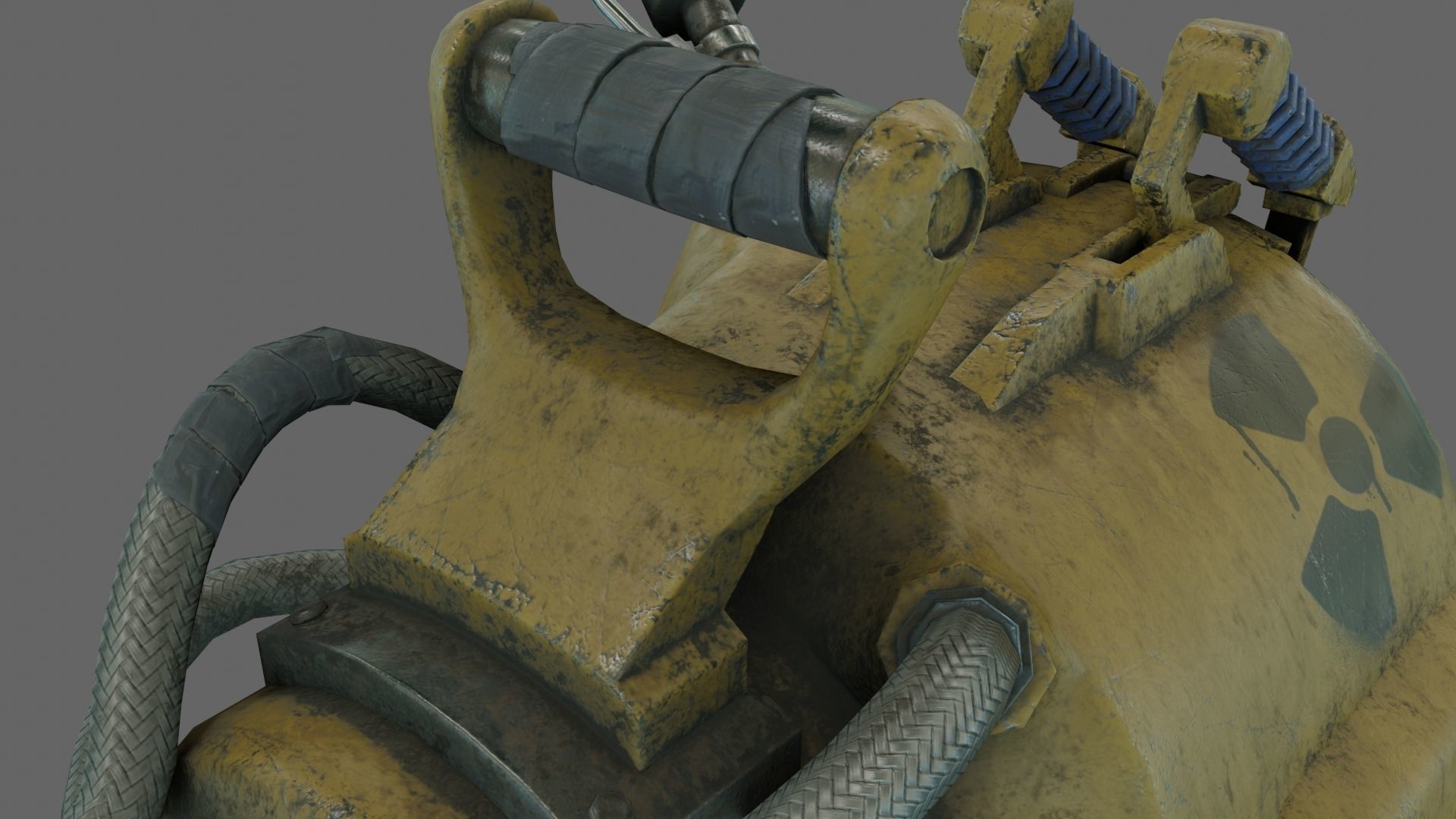 PBR SciFi Rigged ScrapGun With VFX and Sound Effects Low-poly 3D model_7