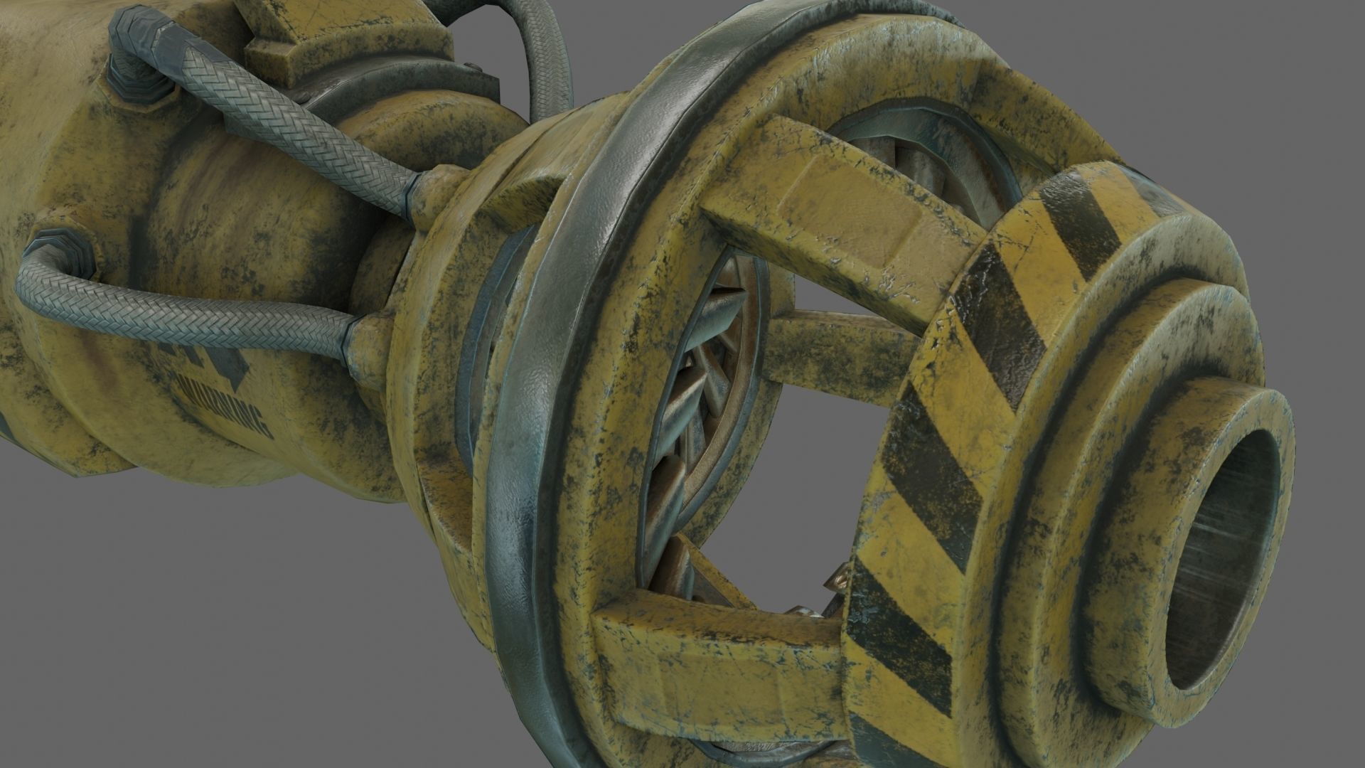 PBR SciFi Rigged ScrapGun With VFX and Sound Effects Low-poly 3D model_11