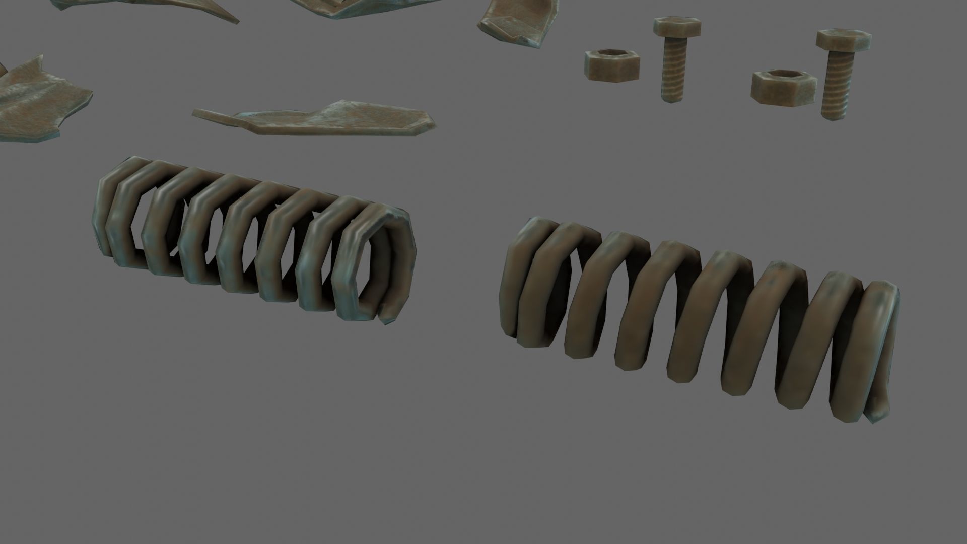 PBR SciFi Rigged ScrapGun With VFX and Sound Effects Low-poly 3D model_21