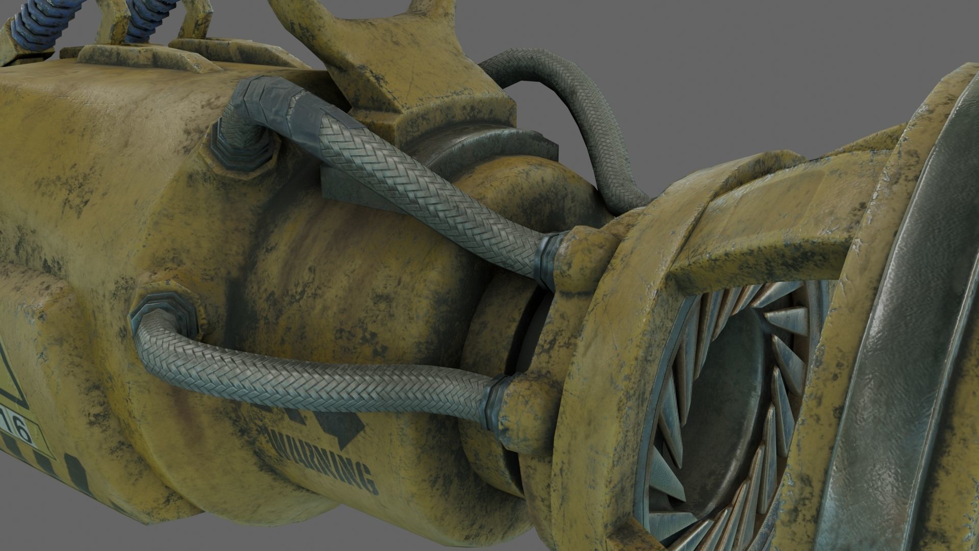 PBR SciFi Rigged ScrapGun With VFX and Sound Effects Low-poly 3D model_10