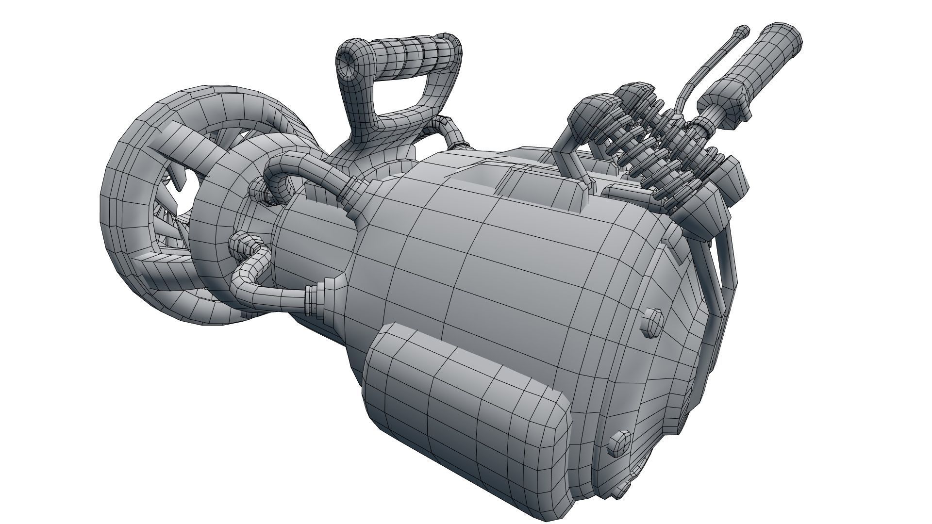PBR SciFi Rigged ScrapGun With VFX and Sound Effects Low-poly 3D model_29