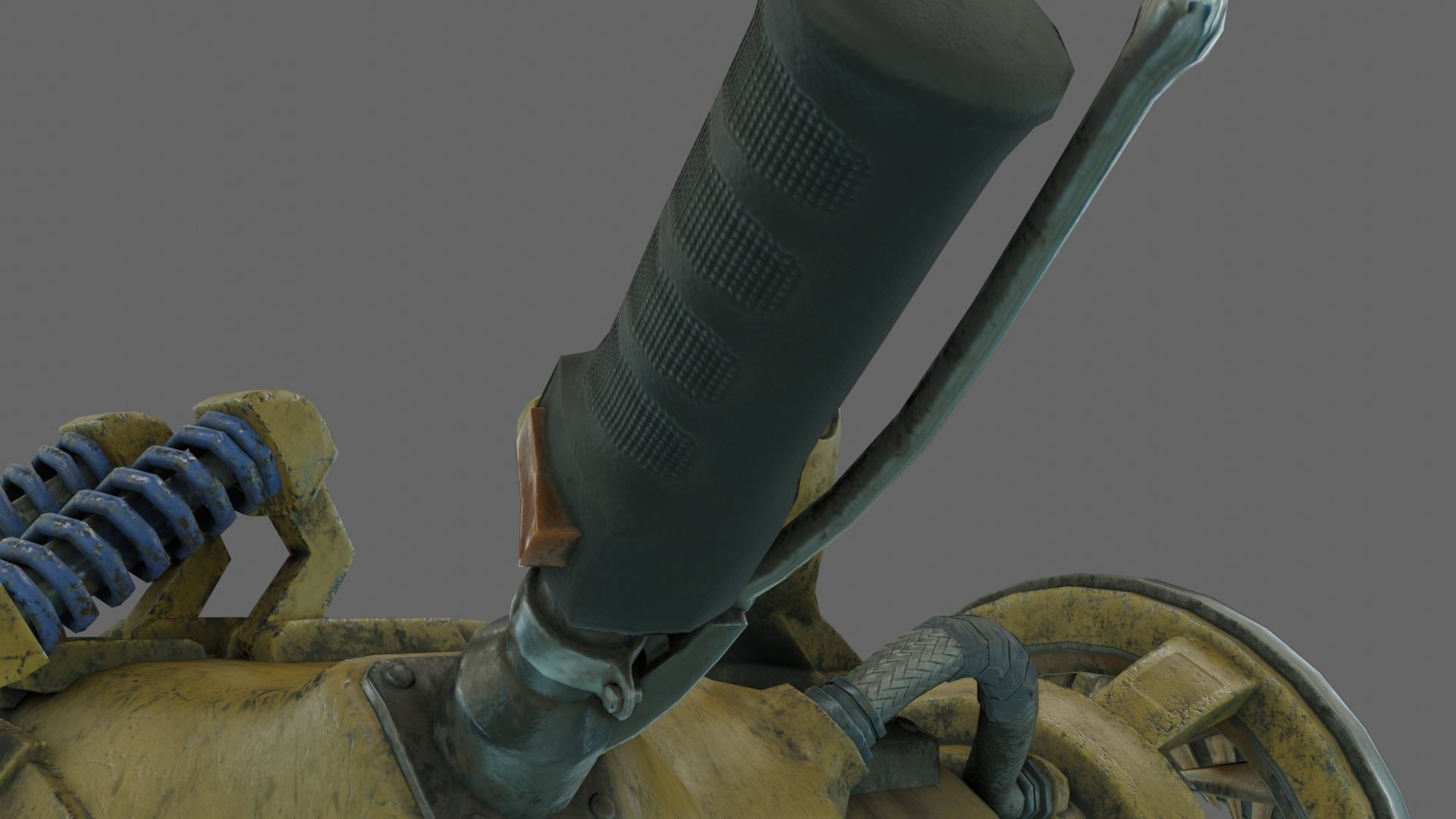 PBR SciFi Rigged ScrapGun With VFX and Sound Effects Low-poly 3D model_9