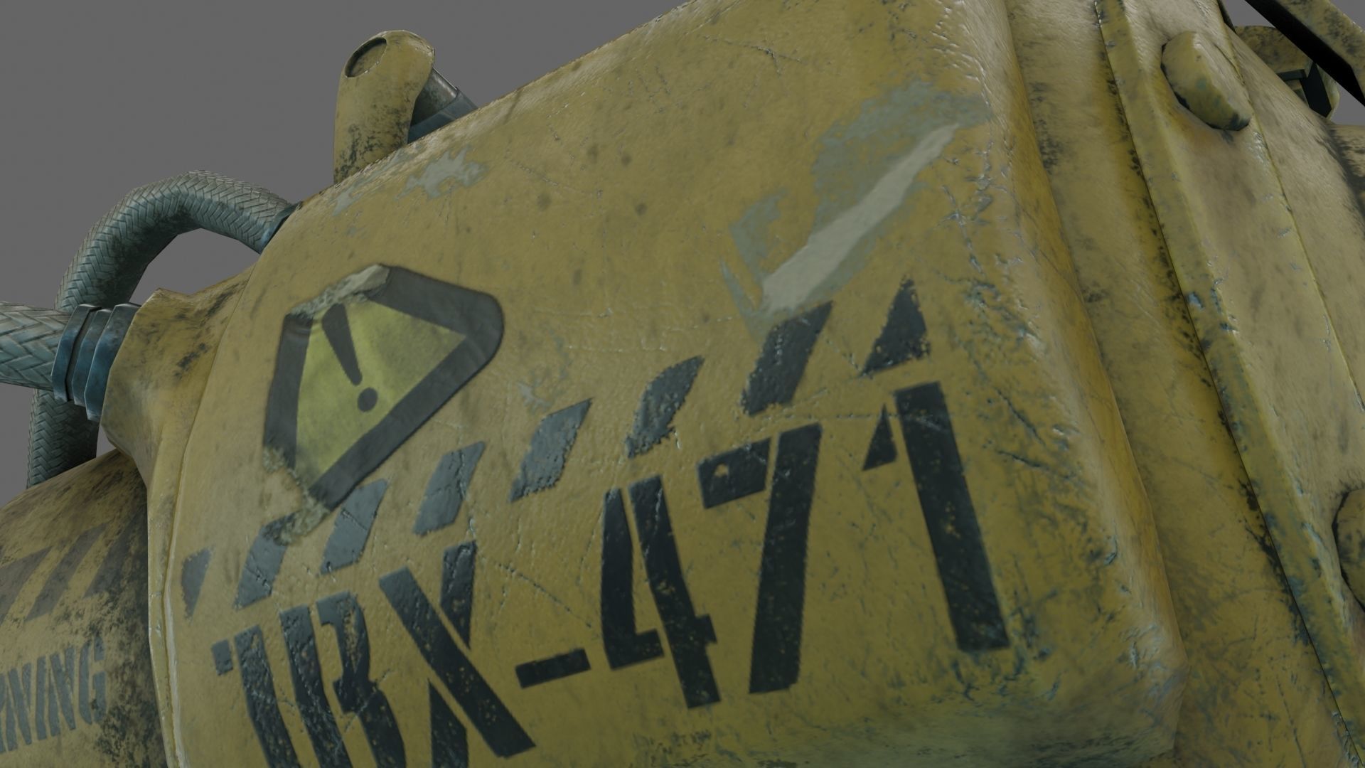 PBR SciFi Rigged ScrapGun With VFX and Sound Effects Low-poly 3D model_4