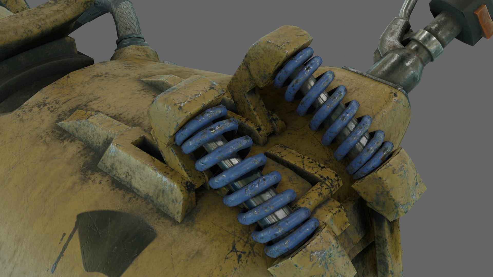 PBR SciFi Rigged ScrapGun With VFX and Sound Effects Low-poly 3D model_5
