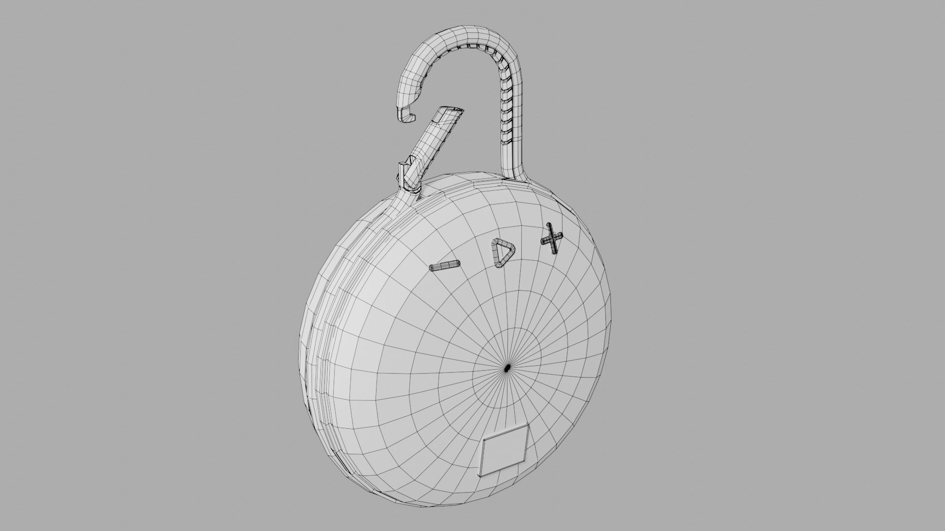 Portable speaker Clip 3 Low-poly 3D model_5