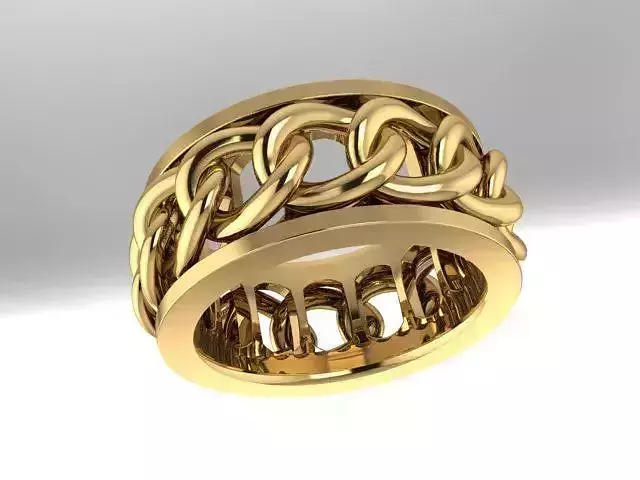 Chain Wedding Gold Ring 3D print model
