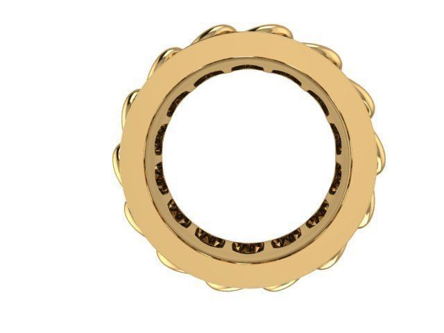 Chain Wedding Gold Ring 3D print model_6