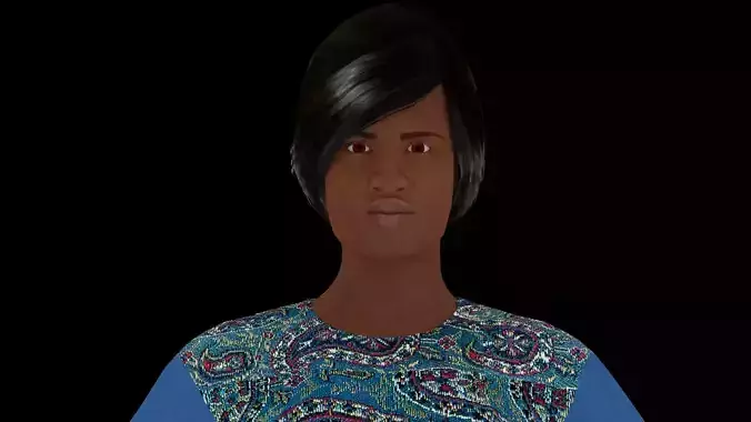 Model 3 woman in jeans and shirt