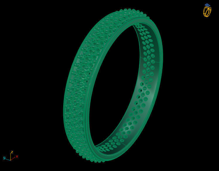 3 diamond lines wedding ring 3D print model_8