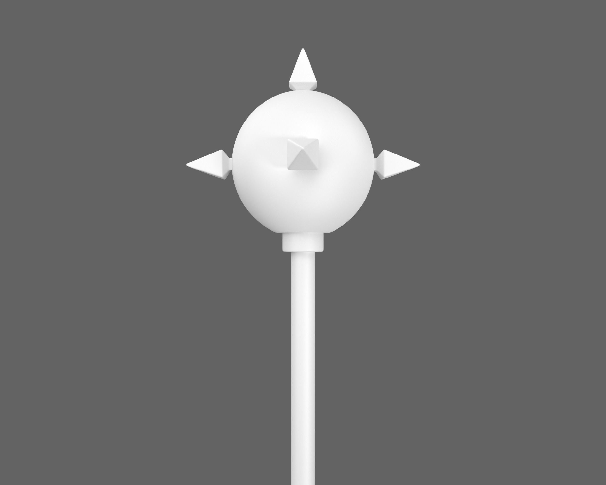 Ancient Roman Mace Low-poly 3D model_9