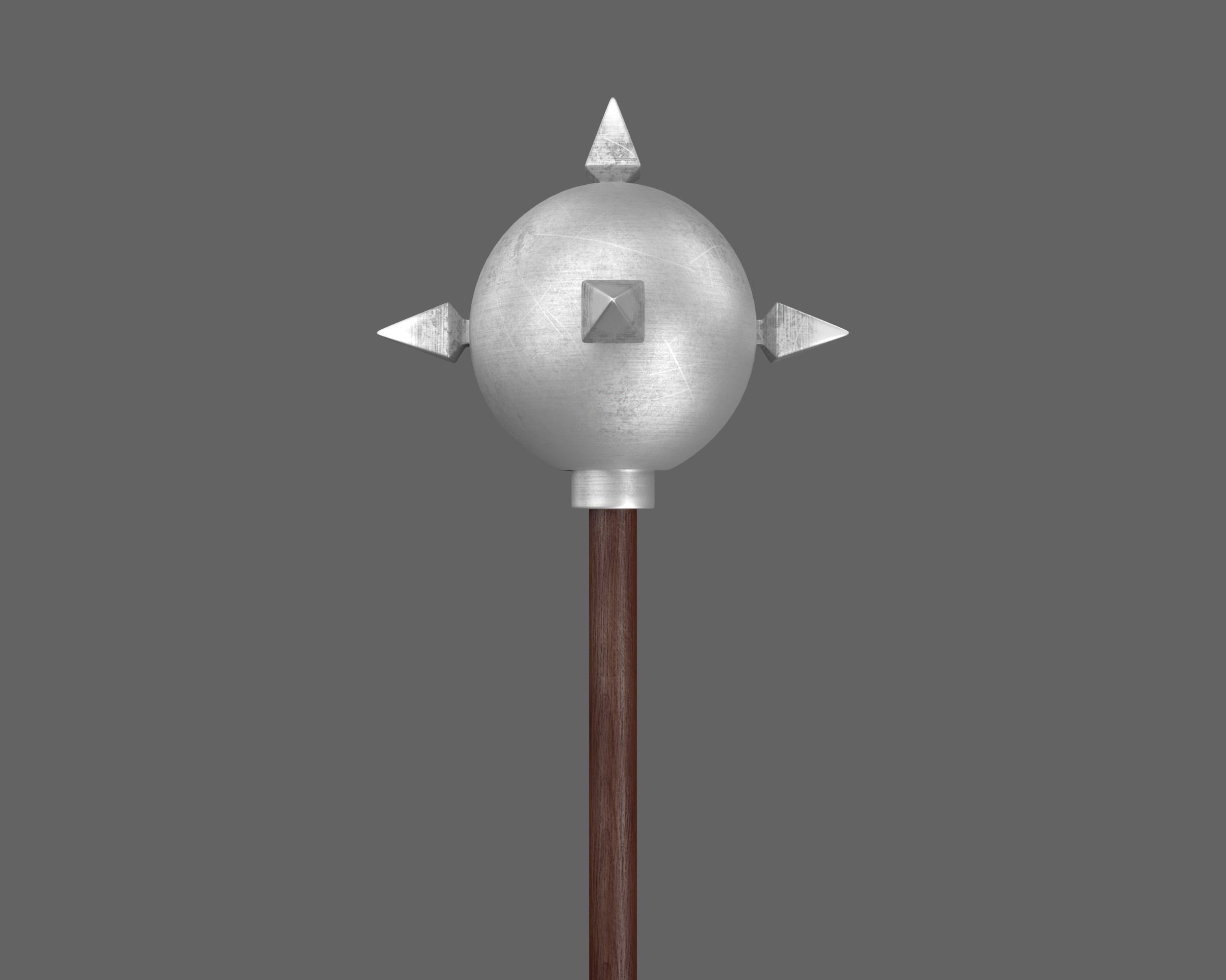 Ancient Roman Mace Low-poly 3D model_8