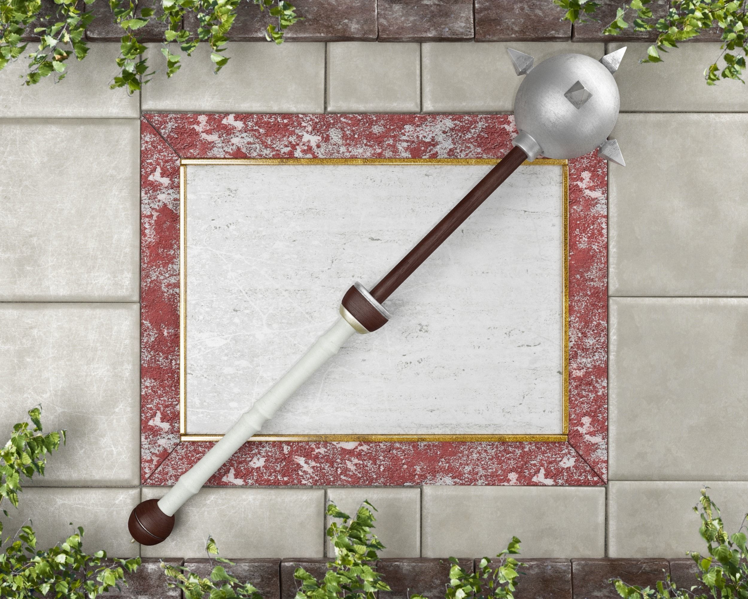 Ancient Roman Mace Low-poly 3D model_18