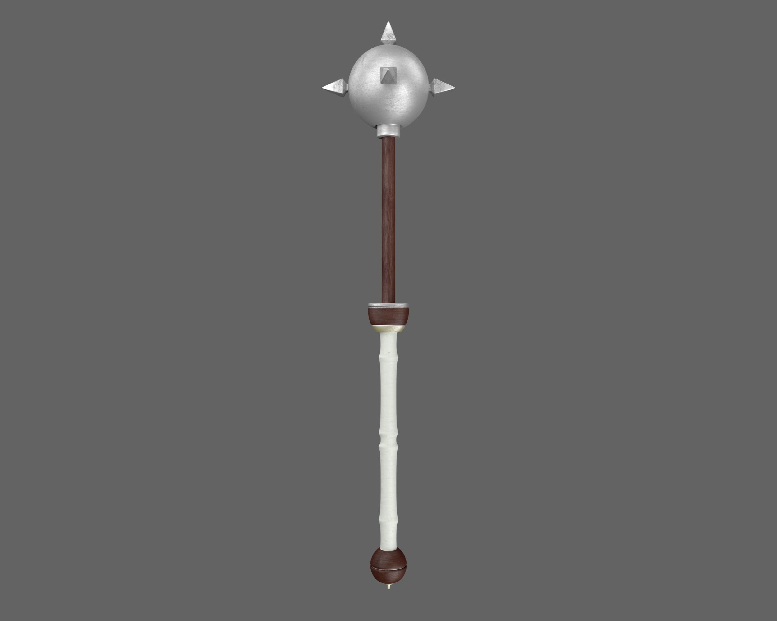 Ancient Roman Mace Low-poly 3D model_5